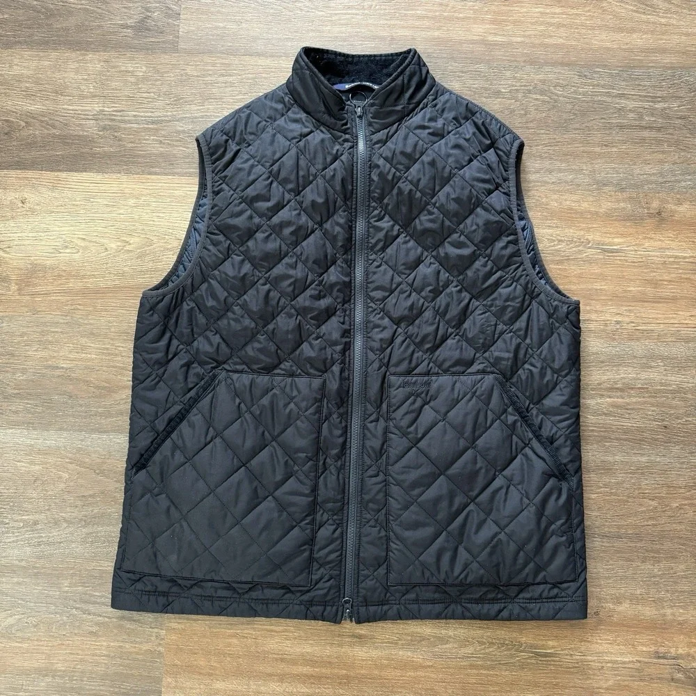 Barbour x Orvis Black Quilted Vest Men's Sz‎ XL Preppy Upscale Outdoor